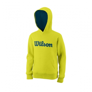 Wilson Bluza z kapturem (Hoodie, mieszanka bawełny) Script Cotton żółta dziecięca